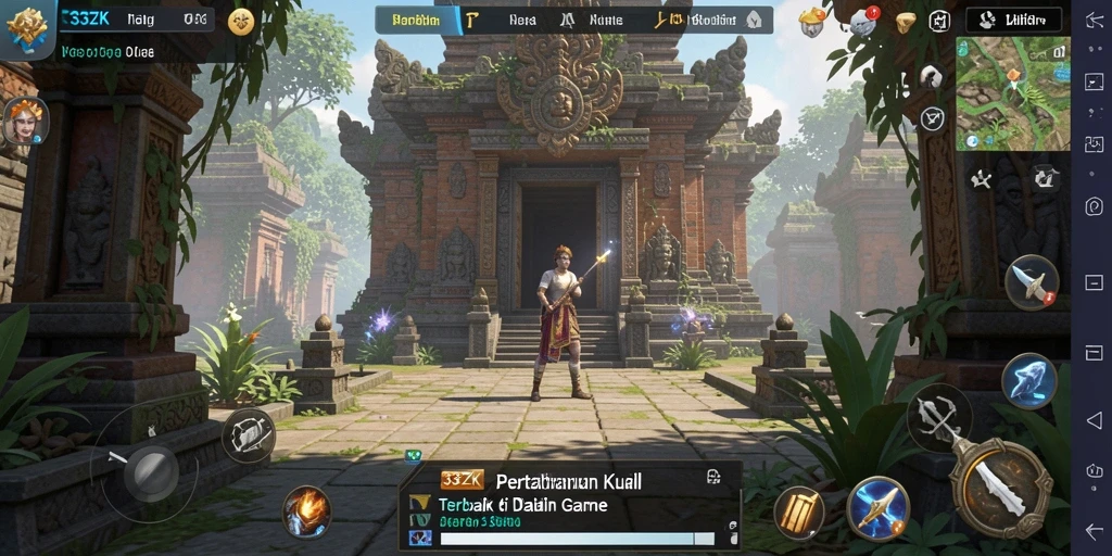 Screenshot gameplay 33ZK menampilkan strategi Tower Defense yang intens.
