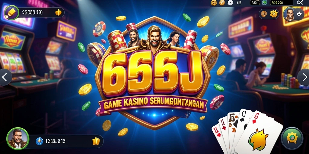 Tampilan utama gameplay 666J dengan keseruan kasino.
