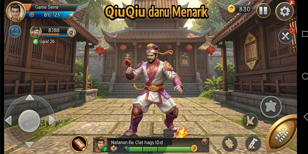 Tampilan aksi seru dalam game QiuQiu 8180.