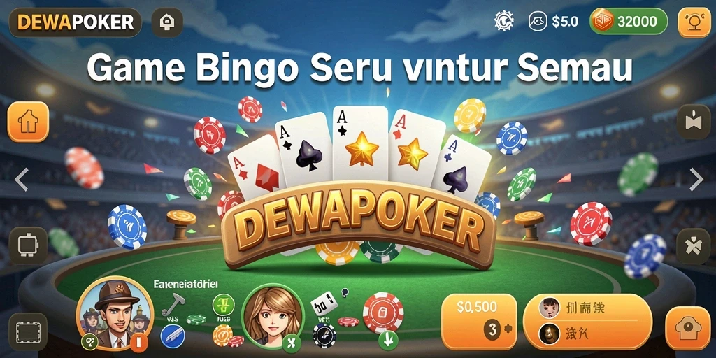 Screenshot gameplay DEWAPOKER menampilkan momen seru permainan Bingo.