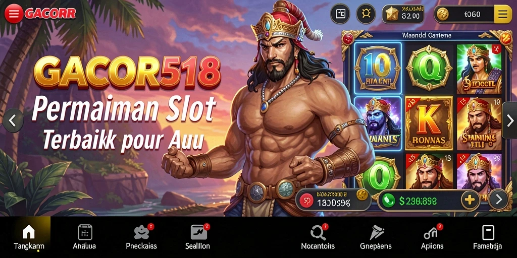 Tampilan gameplay menarik di GACOR518 dengan berbagai tema Slot.