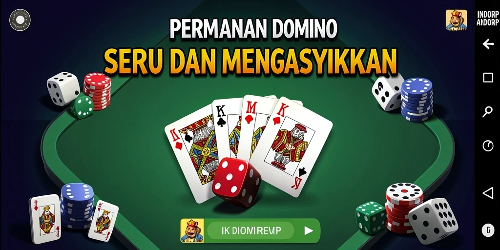 Screenshot gameplay INDORP yang menampilkan keseruan permainan Domino.