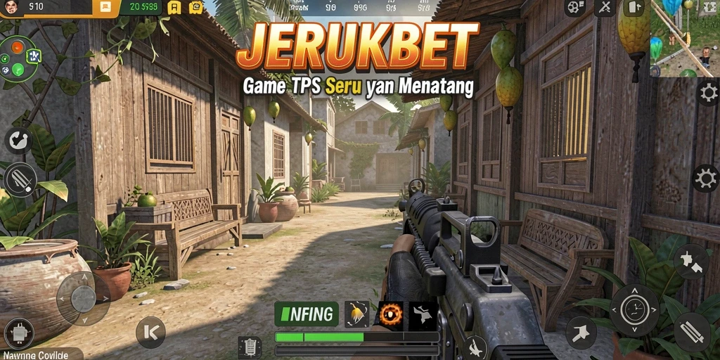 Tampilan menarik dari gameplay seru JERUKBET di medan perang.