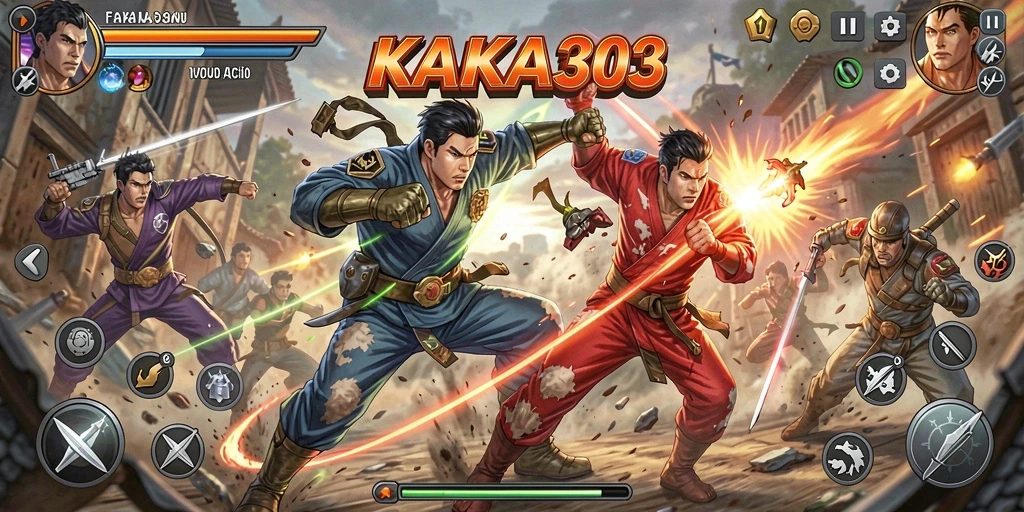 Tampilan seru dari gameplay KAKA303 dengan aksi yang mendebarkan.