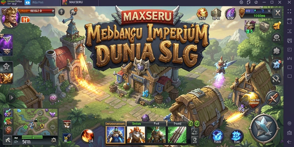 Tampilan gameplay seru dari MAXSERU dalam membangun imperium.