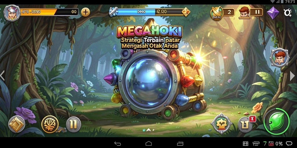 Tampilan gameplay mendebarkan dalam MEGAHOKI dengan strategi yang intens.