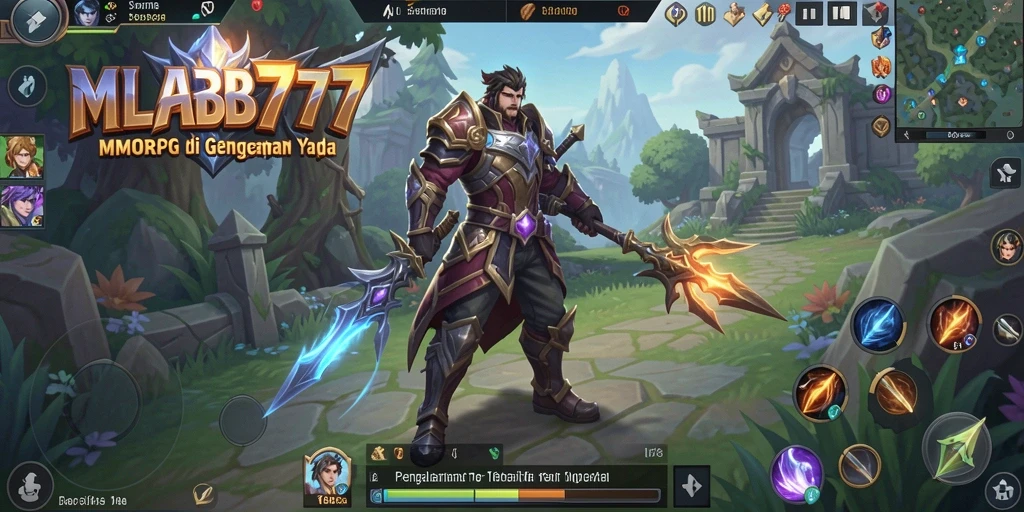 Tampilan menakjubkan dari gameplay MLBB777 yang penuh aksi MMORPG.