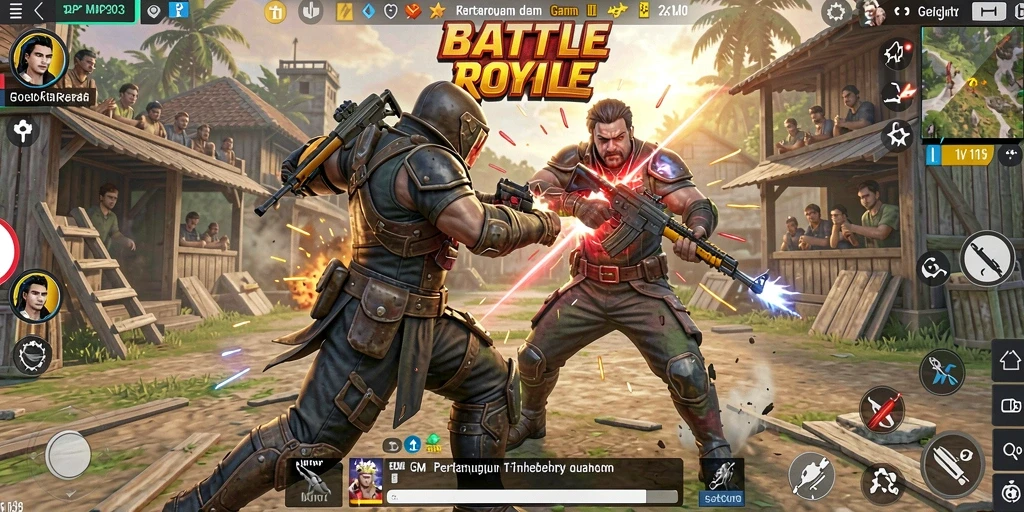 Tampilan gameplay seru dalam pertempuran Battle Royale MPO303.