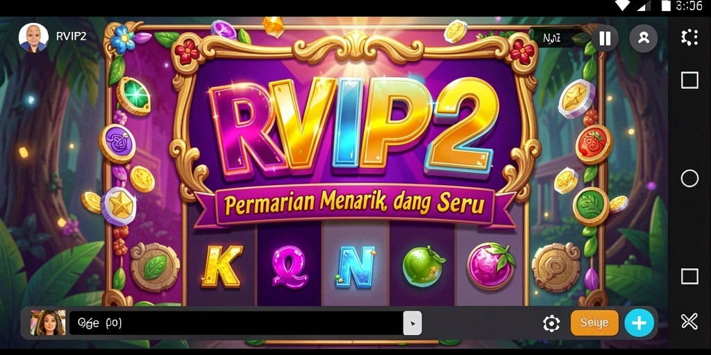 Tampilan gameplay slot RVIP2 yang menarik dan seru.