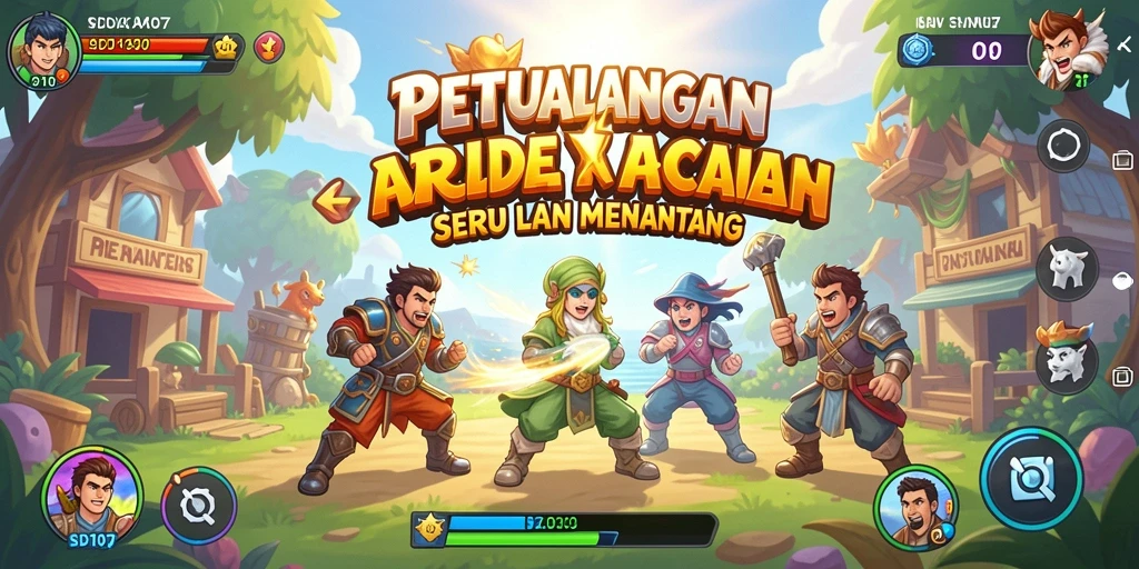Tampilan gameplay Arcade yang menarik dan penuh warna dari SD107.