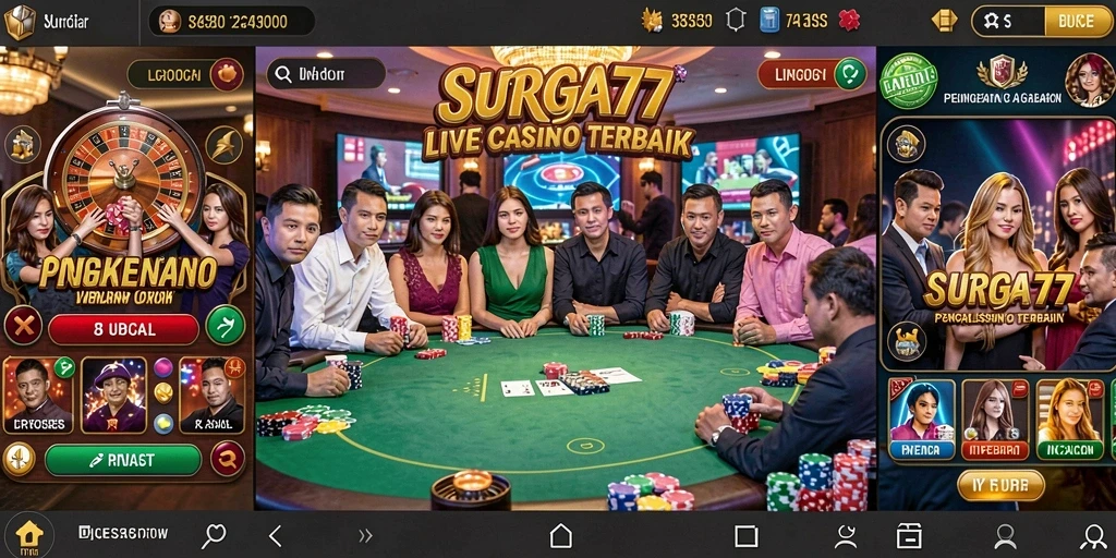 Tampilan gameplay SURGA77 yang mendebarkan dan interaktif.