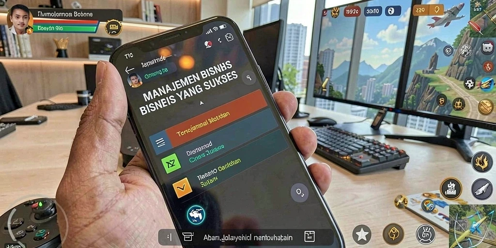 Screenshot gameplay T6 menampilkan manajemen bisnis yang seru dan grafis yang menarik.